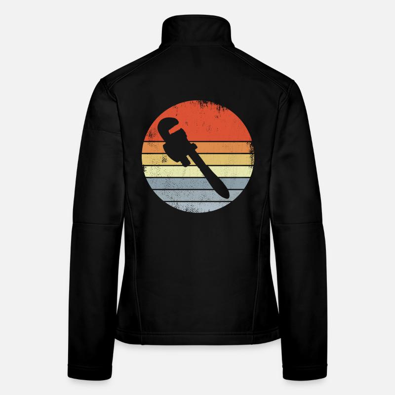 Clé à pipe look vintage Veste en tissu softshell Femme