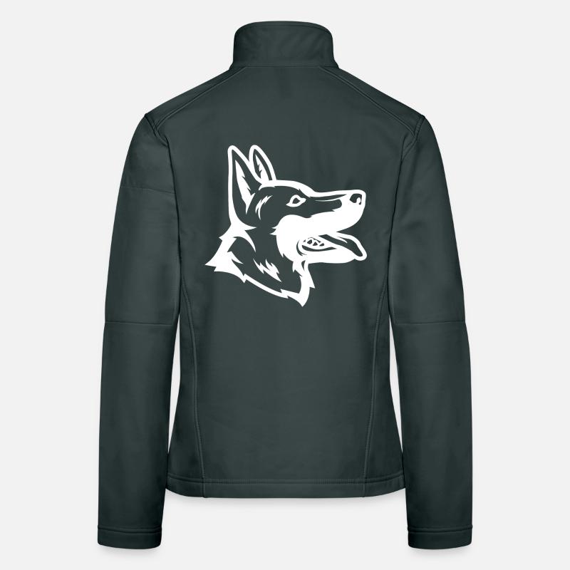 German Shepherd Drawing Women's Softshell Jacket