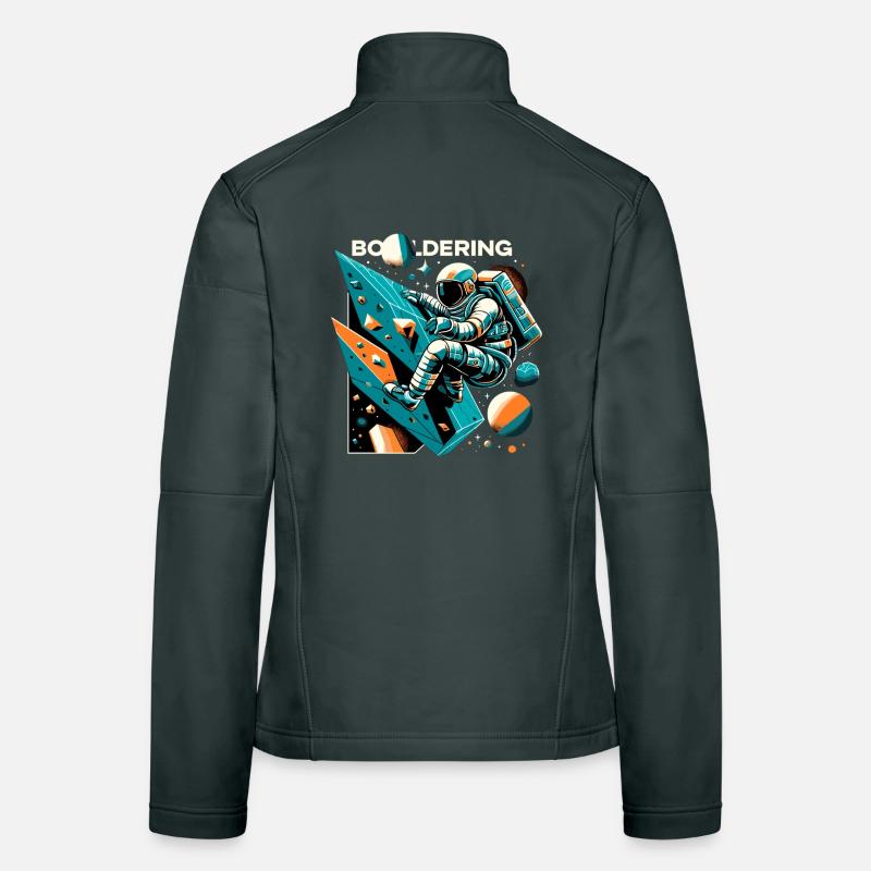 Bouldering Astronaut Spaceman Gift Women's Softshell Jacket
