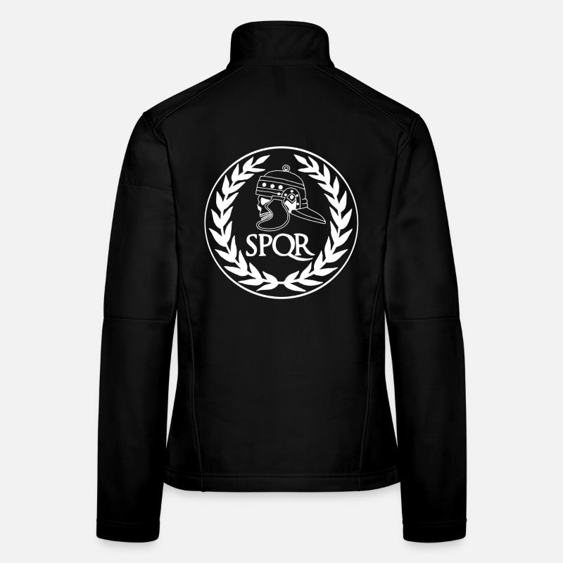 Tête de mort empire romain (blanc) Veste en tissu softshell Femme