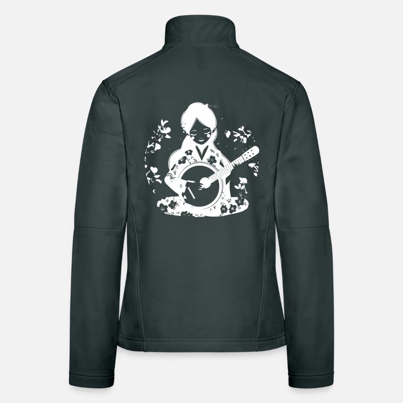 Banjo Player Drawing Women's Softshell Jacket