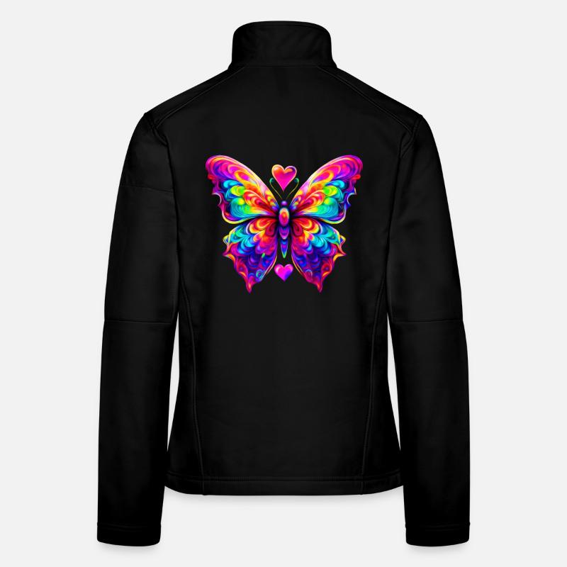 Papillon Haut en Couleurs Veste en tissu softshell Femme
