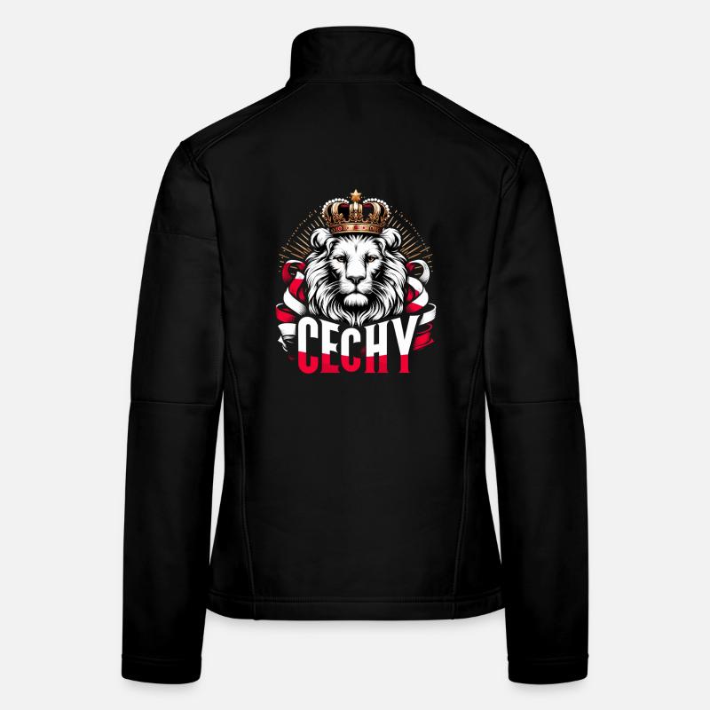 Cechy Bohême République tchèque Lion drapeau cadeau Veste en tissu softshell Femme