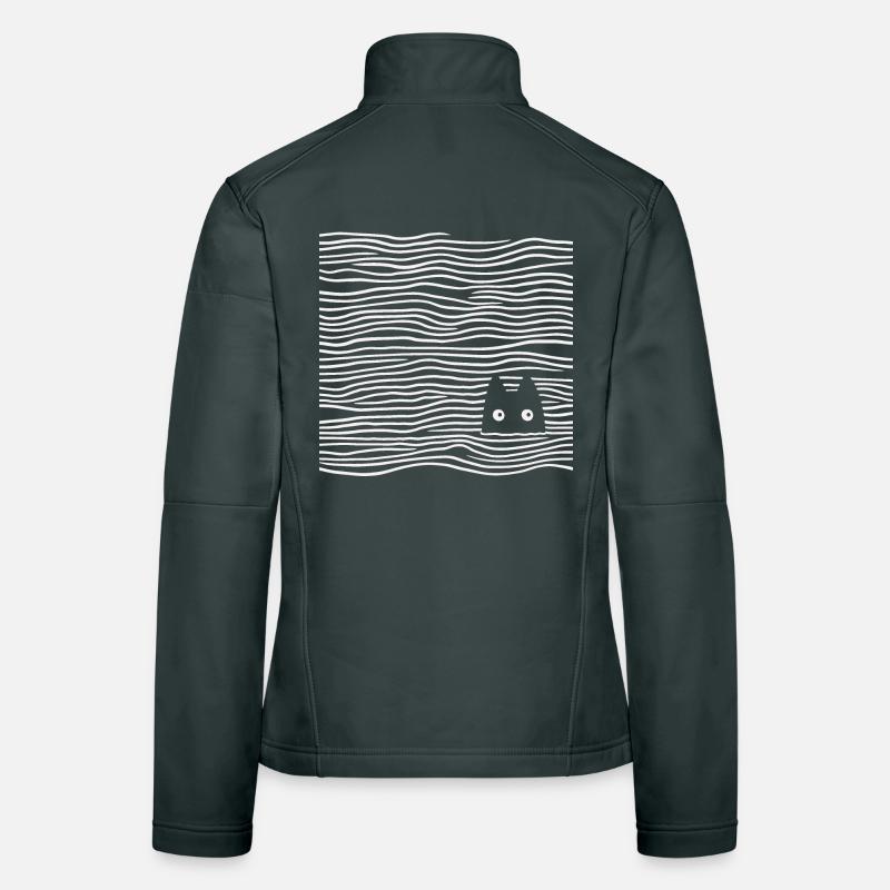 Chat dans la mer Veste en tissu softshell Femme