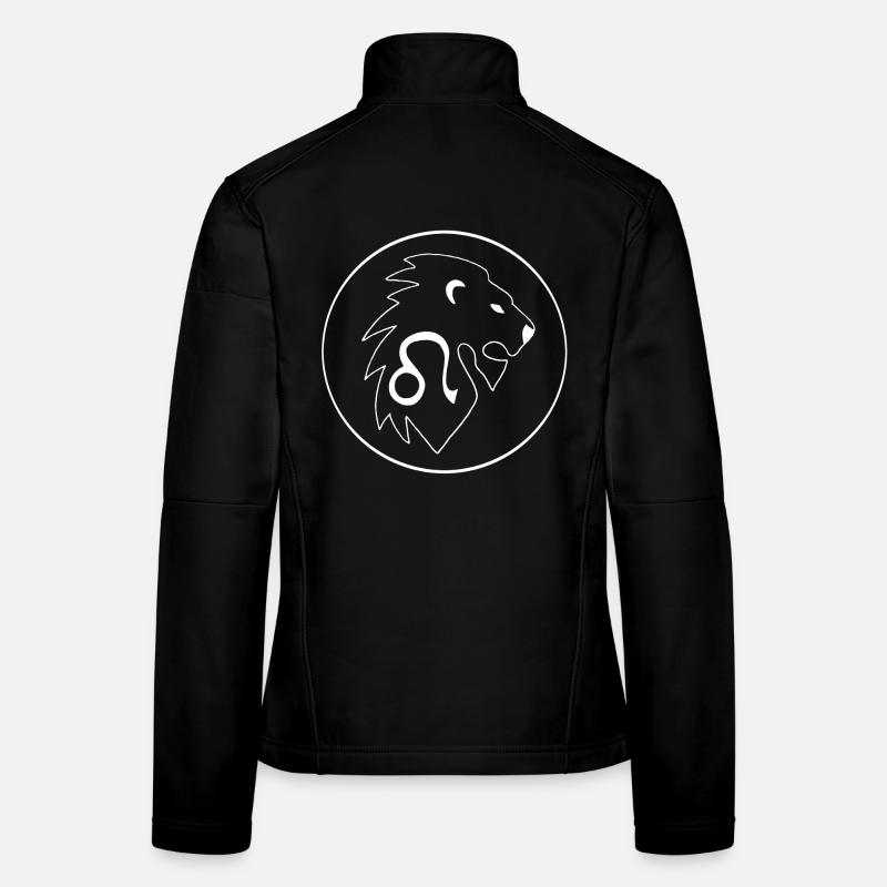 Signe du zodiaque lion (blanc) Veste en tissu softshell Femme