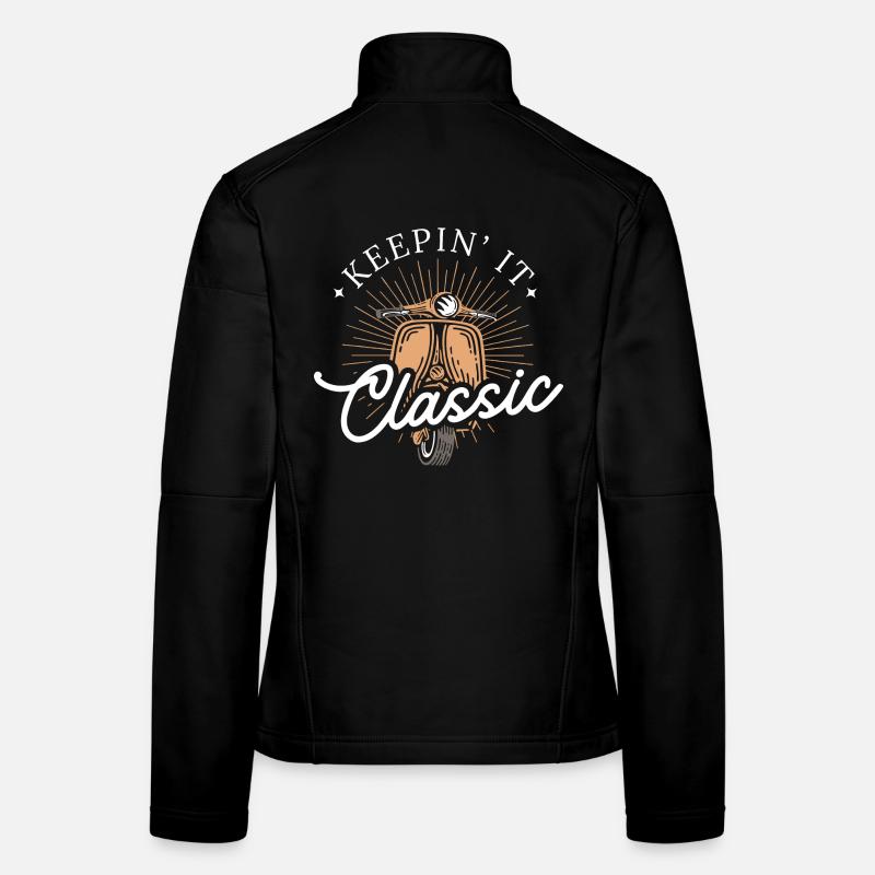Keepin' It Classic – Retro Scooter Women's Softshell Jacket