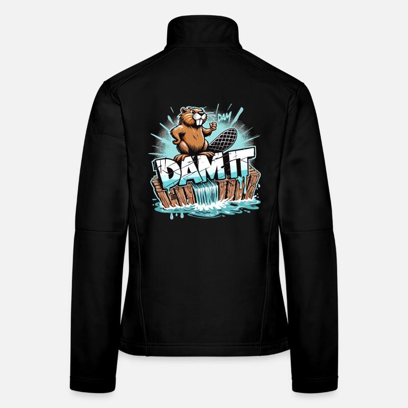 Beaver Dam Damn Funny Beaver Gift Women's Softshell Jacket