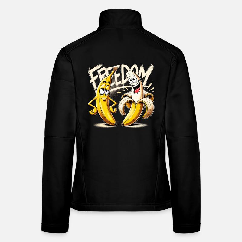 Cadeau banane liberté Veste en tissu softshell Femme