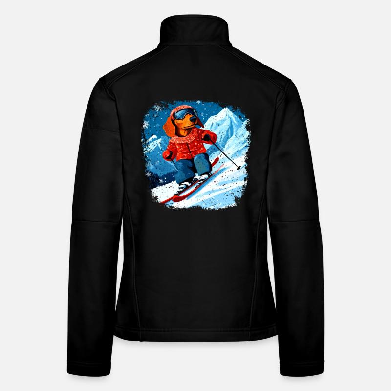 Ski teckel Veste en tissu softshell Femme