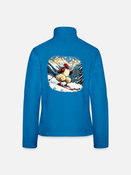 Poulet de ski - Veste en tissu softshell Femme - gris foncé - Dos