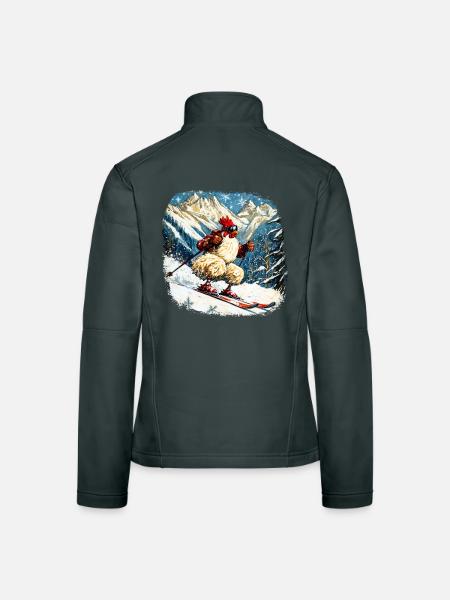Ski Hühner - Frauen Softshelljacke - Schwarz - Hinten