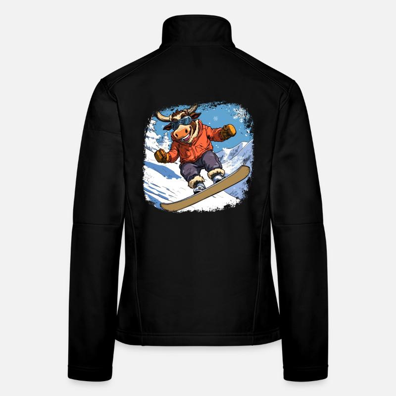 Stiere Snowboard - Frauen Softshelljacke - Schwarz