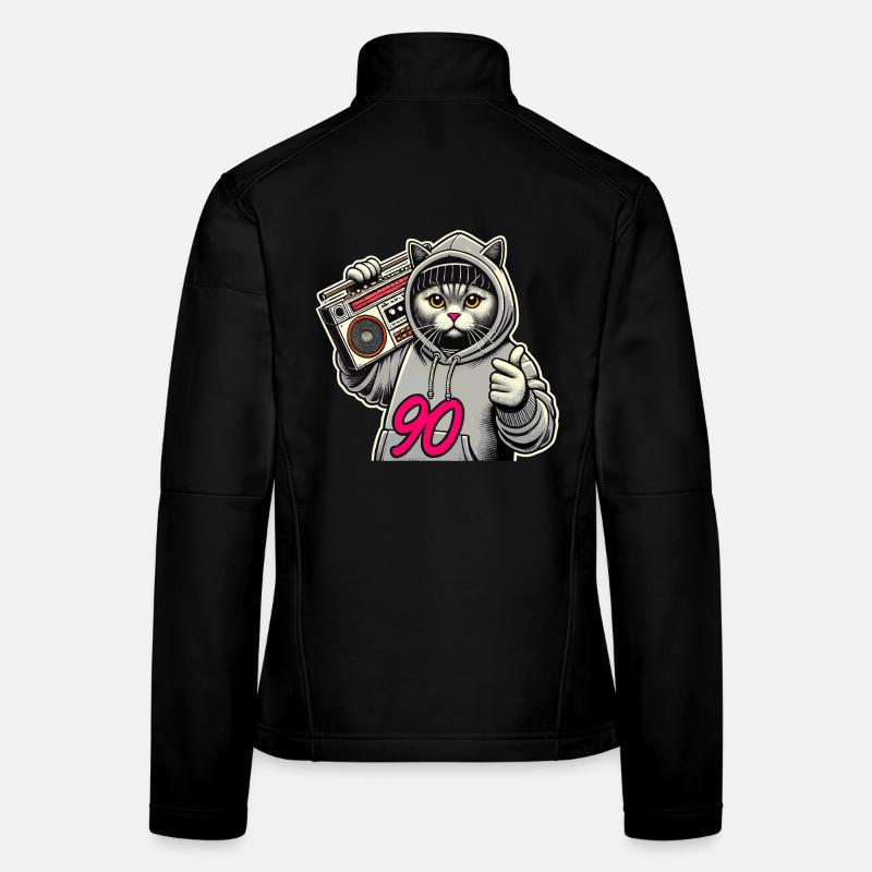 90 Ghettoblaster Britisch Kurzhaar Katze Geschenk Frauen Softshelljacke