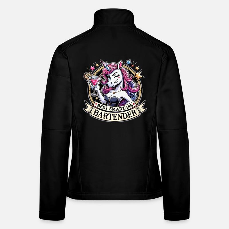 Barkeeperin Barfrau Einhorn witzig Geschenk Frauen Softshelljacke