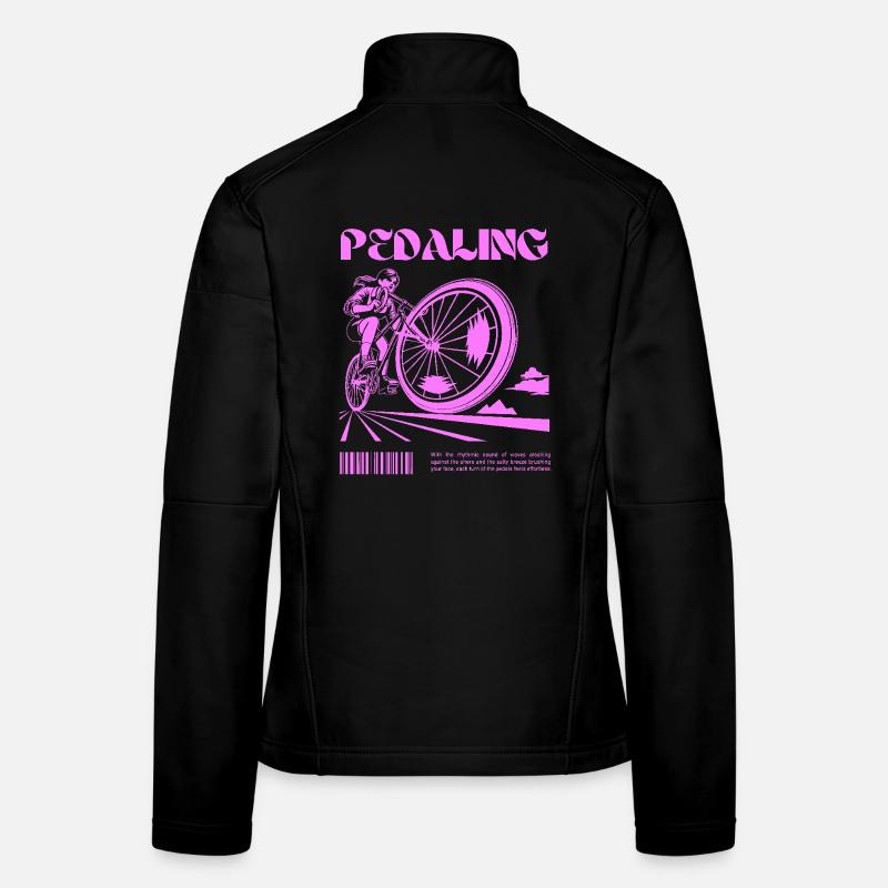 Puissance de pédalage – liberté sur deux roues Veste en tissu softshell Femme