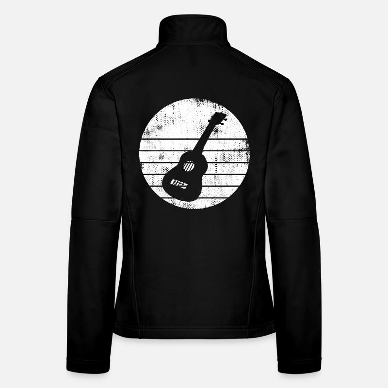 Ukulele Zeichnung - Frauen Softshelljacke - Schwarz