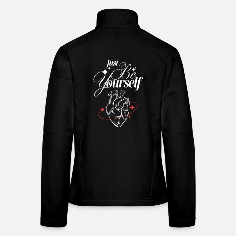 Soyez simplement vous-même – Cœur et amour de soi Veste en tissu softshell Femme
