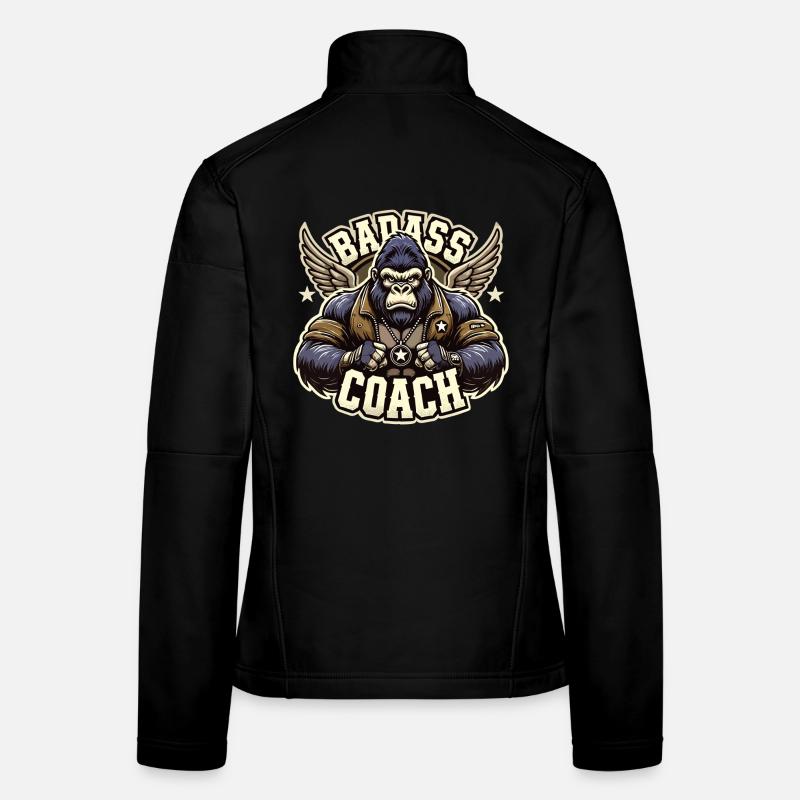 Badass Trainer Coach Gorilla Gift Veste en tissu softshell Femme