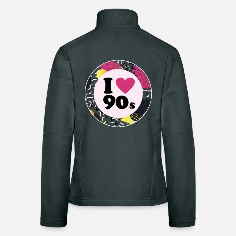 I ♥ 90s – Nostalgisches Retro-Design Frauen Softshelljacke