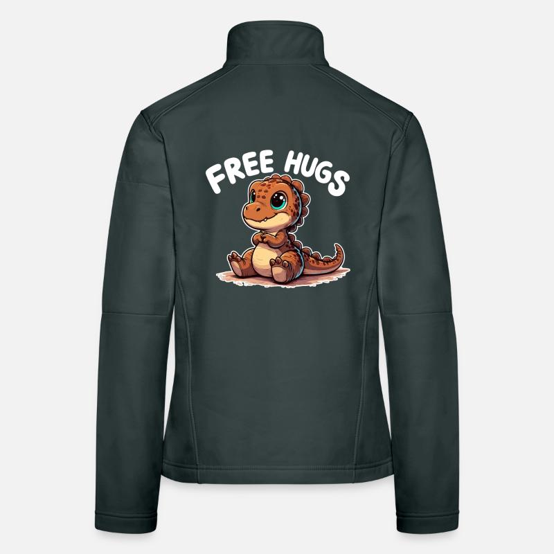 T-Rex Mignon Bébé Dino Câlins Bébé Cadeau Veste en tissu softshell Femme
