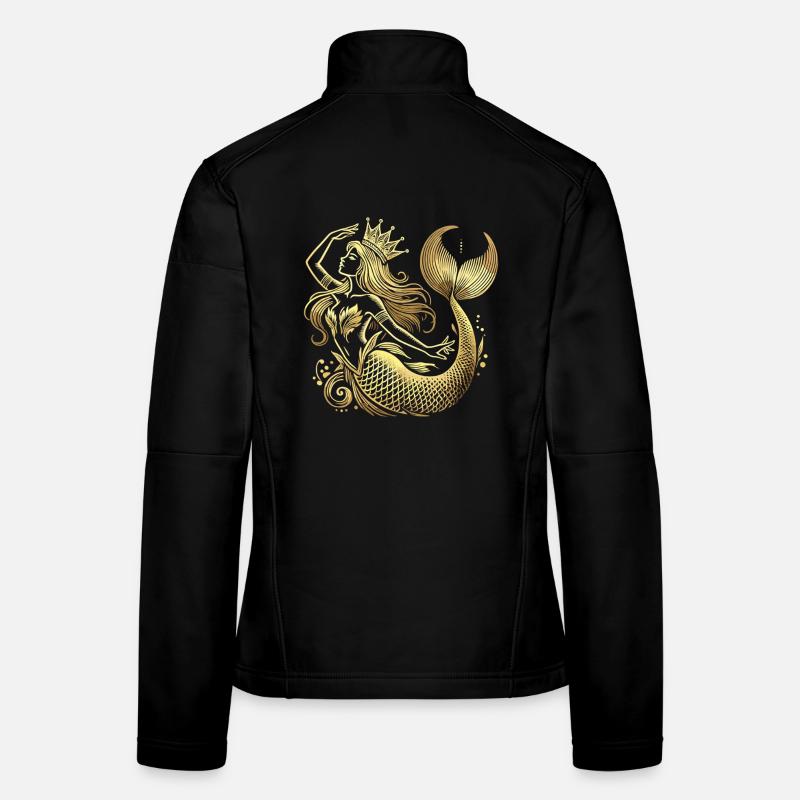 Sirène Sirène Princesse Or Cadeau Doré Veste en tissu softshell Femme