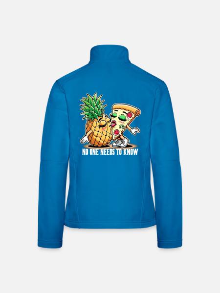 Pizza Hawaii French Kiss Love Drôle de cadeau - Veste en tissu softshell Femme - noir - Dos