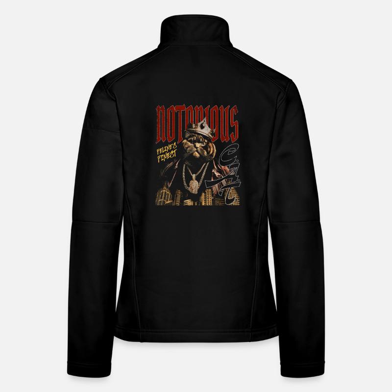 Notorious Cat – Hip-Hop Katze - Frauen Softshelljacke - Schwarz
