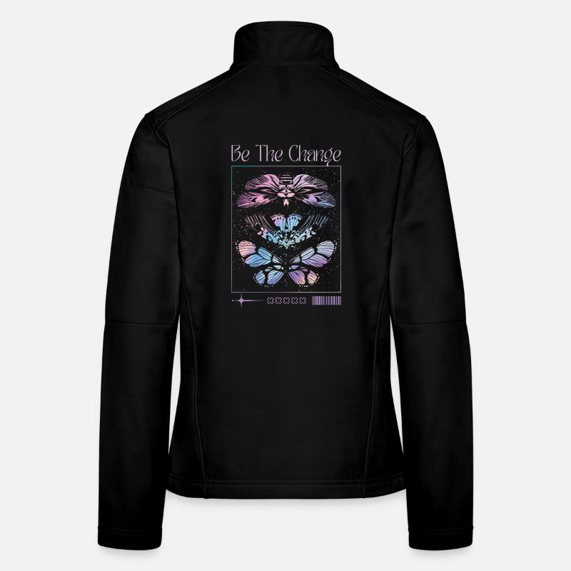 Be The Change – Schmetterlings-Transformation - Frauen Softshelljacke - Schwarz