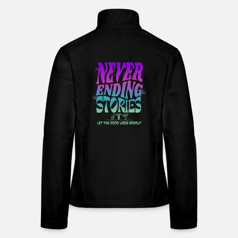 Psychedelic Mushroom Design – Never Ending Stories Women's Softshell Jacket