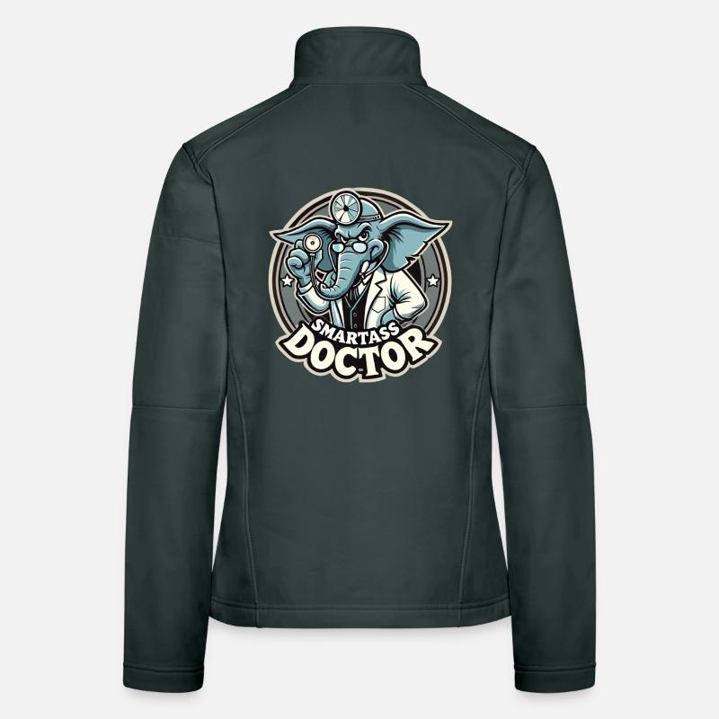 Klugscheißer Arzt Elefant witzig Geschenk Frauen Softshelljacke