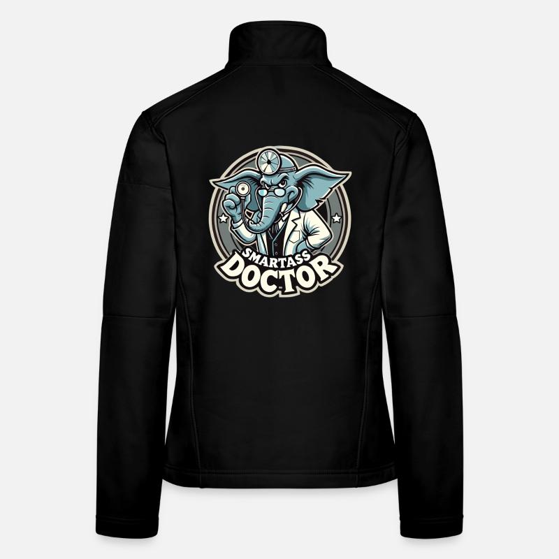 Klugscheißer Arzt Elefant witzig Geschenk Frauen Softshelljacke