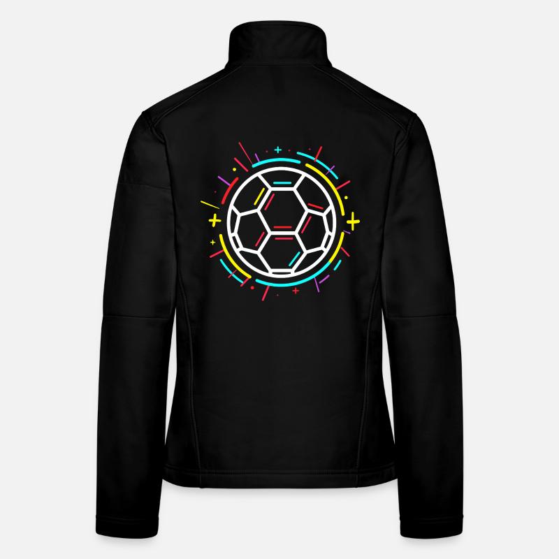 Soccer Ball Drawing Women's Softshell Jacket
