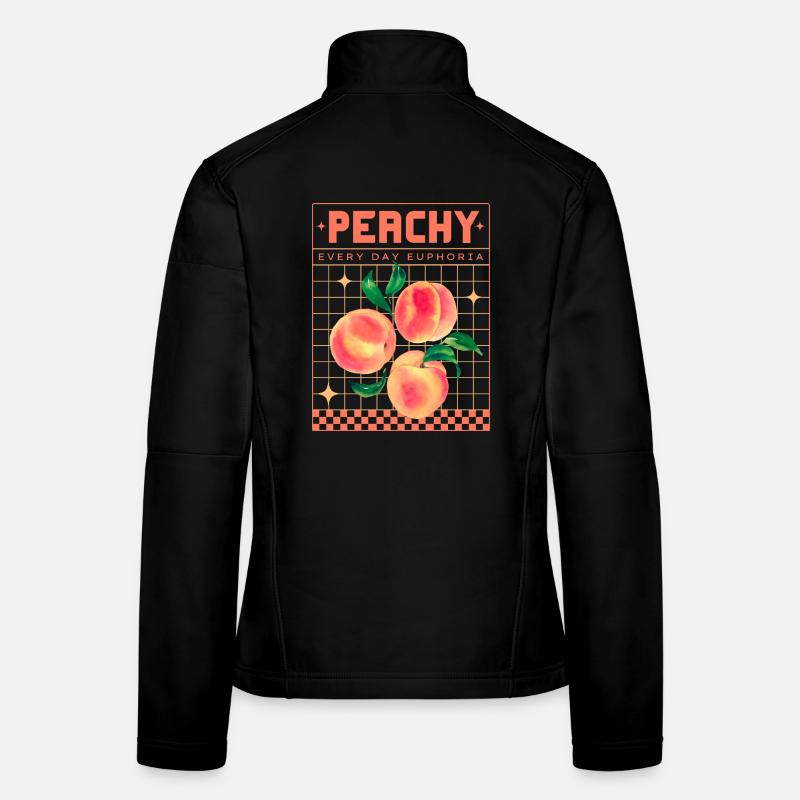 Peachy Euphoria – Retro Obst-Ästhetik Frauen Softshelljacke