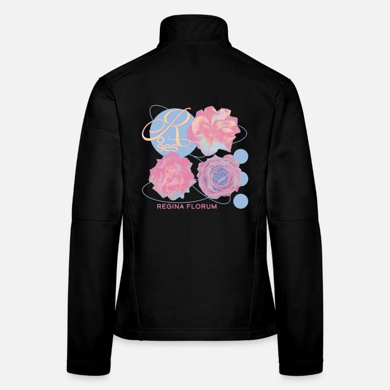 Regina Florum – Ausgefallenes Rosendesign Frauen Softshelljacke