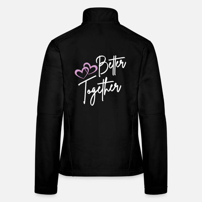 Better Together Script Hearts Veste en tissu softshell Femme
