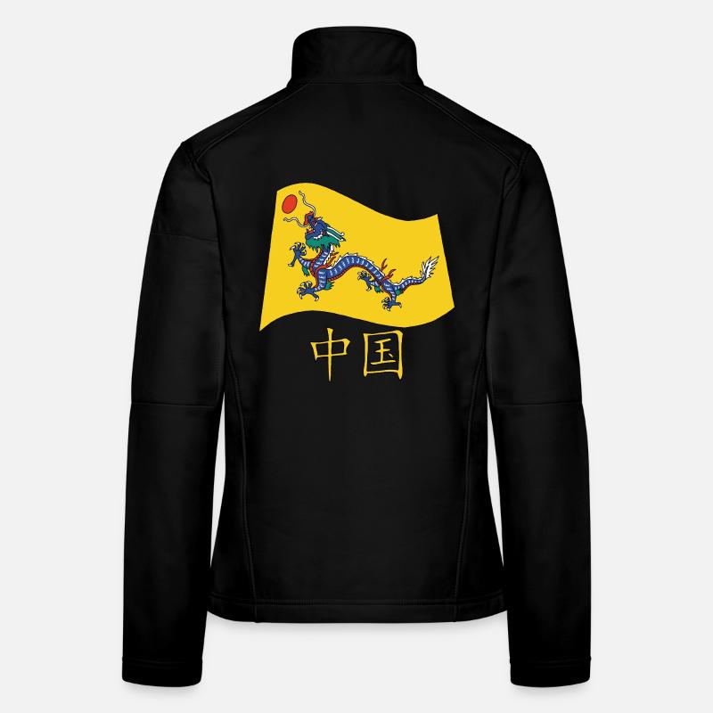 Drapeau chinois ancien Veste en tissu softshell Femme
