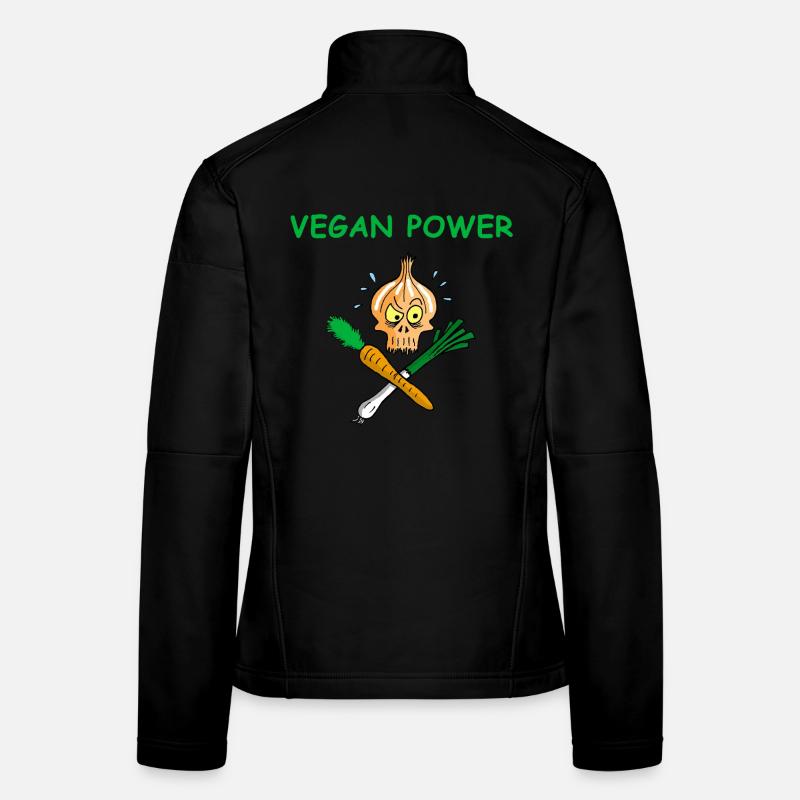 Die Kraft der Veganer Frauen Softshelljacke
