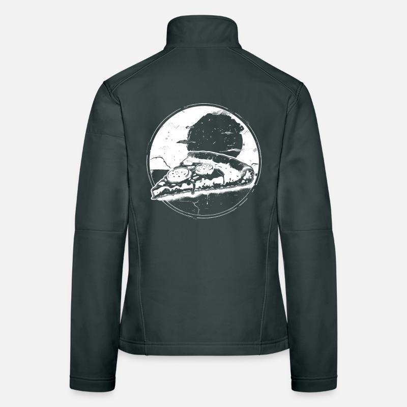 Pizza Piece Drawing Women's Softshell Jacket