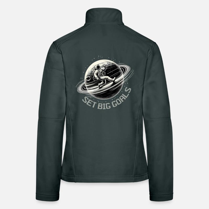 Astronaute Planète Grands Objectifs Orbite Jogging Cadeau Veste en tissu softshell Femme