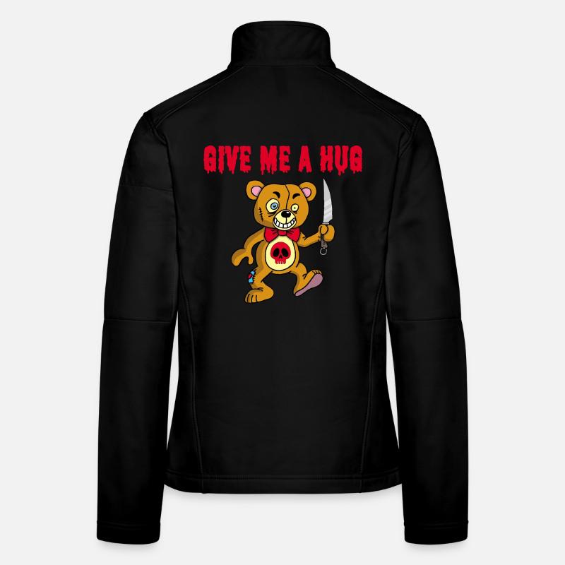 Psychopathic teddy bear Women's Softshell Jacket