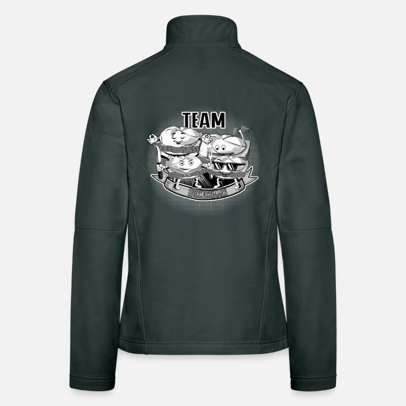 Team Leberkassemmel – Snack Squad! Frauen Softshelljacke