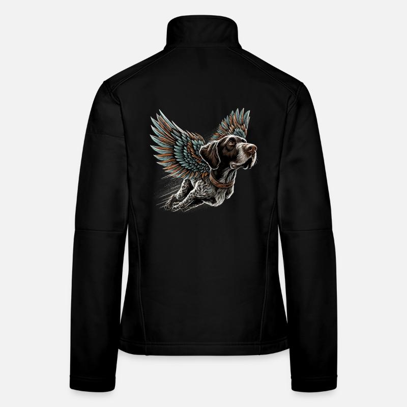 Super Dog German Wirehaired DD Pointer Gift Women's Softshell Jacket