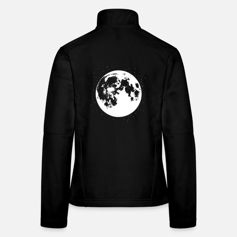 Vollmond-Vibes - Frauen Softshelljacke - Schwarz