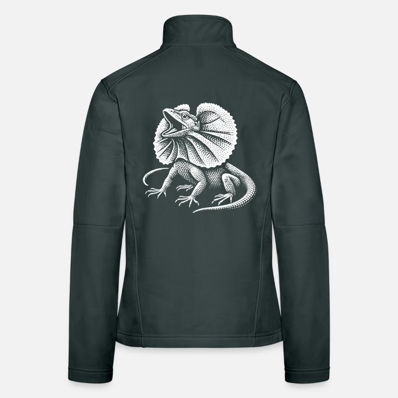 Curled Dragon Lizard Women's Softshell Jacket