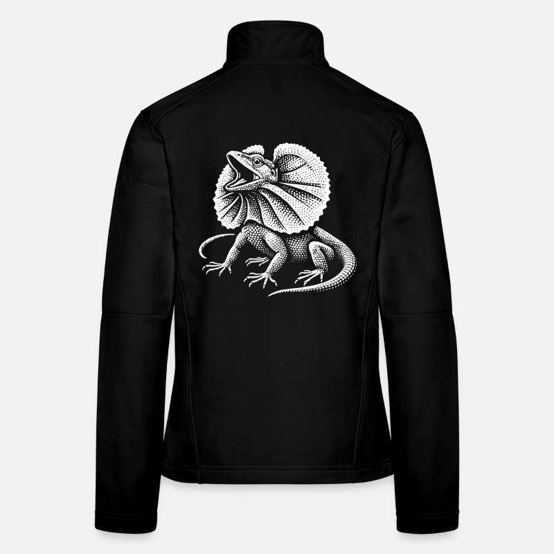 Lézard dragon recourbé Veste en tissu softshell Femme