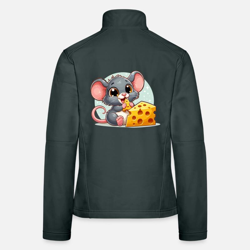 Cheese Mouse Delicious Cheese Makes Happy Gift Women's Softshell Jacket