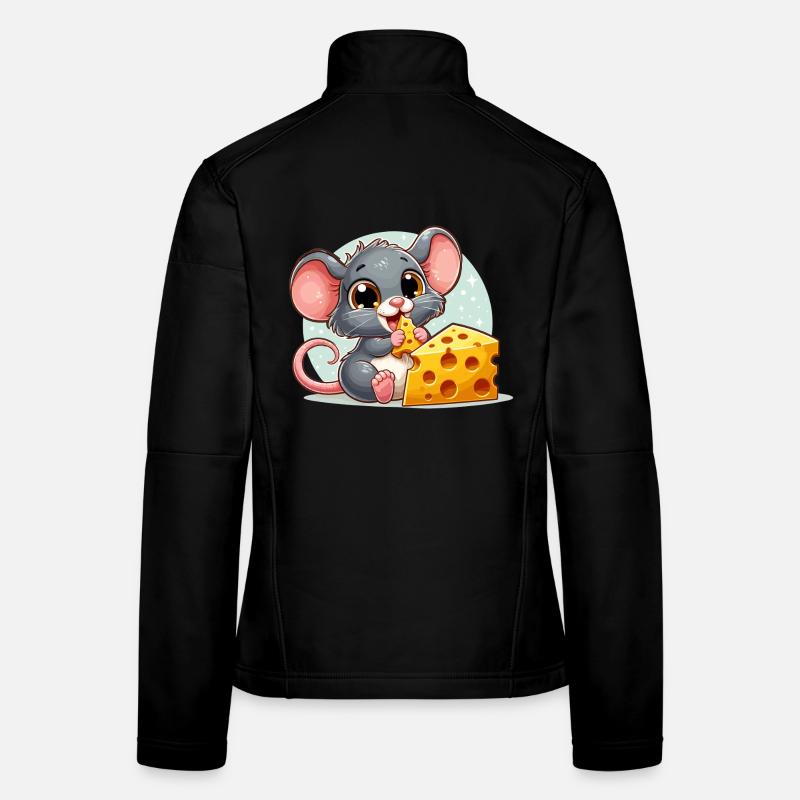 Cheese Mouse Delicious Cheese Makes Happy Gift Women's Softshell Jacket