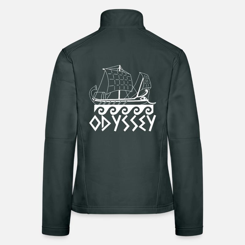 L'odyssée d'Ulysse (noir) Veste en tissu softshell Femme