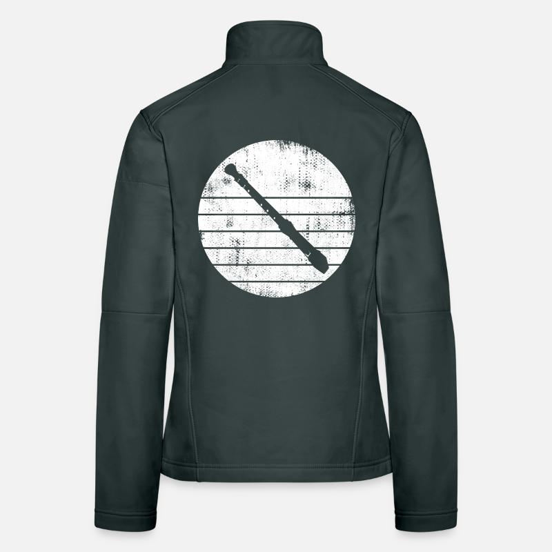 Flute Sketch Women's Softshell Jacket