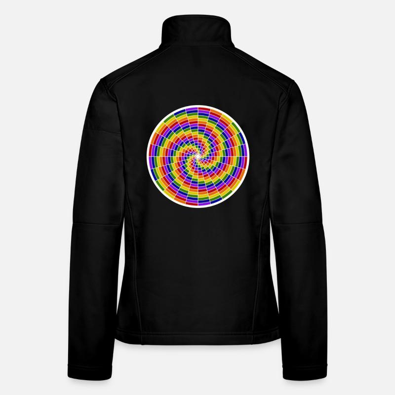 Farbige Spirale Kunstgestaltung Frauen Softshelljacke